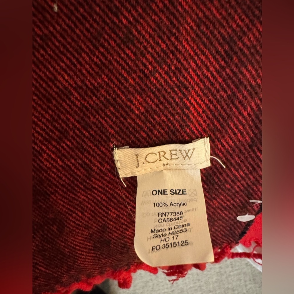 J. Crew Red and Blue Plaid Scarf - Picture 3 of 4